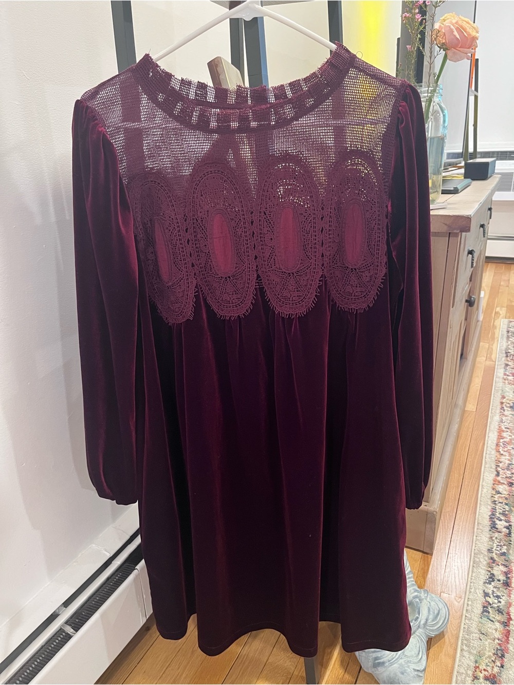 BabyDoll Dress with Scalloped Neck and Lace